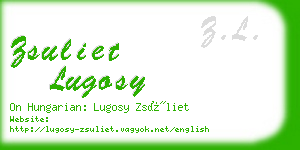 zsuliet lugosy business card